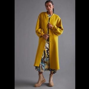 COPY - Cozy Wool Blend Puff Sleeved Coat Anthropologie
